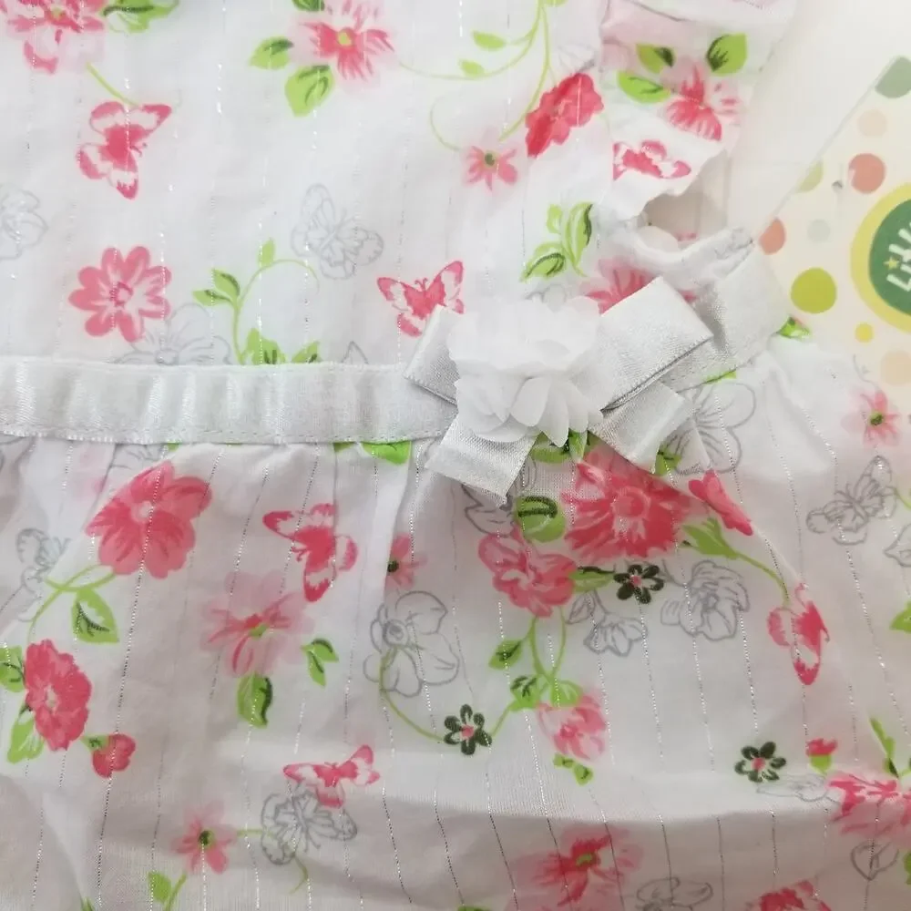 Little Me 12M Dress Bloomer Set Pink Floral